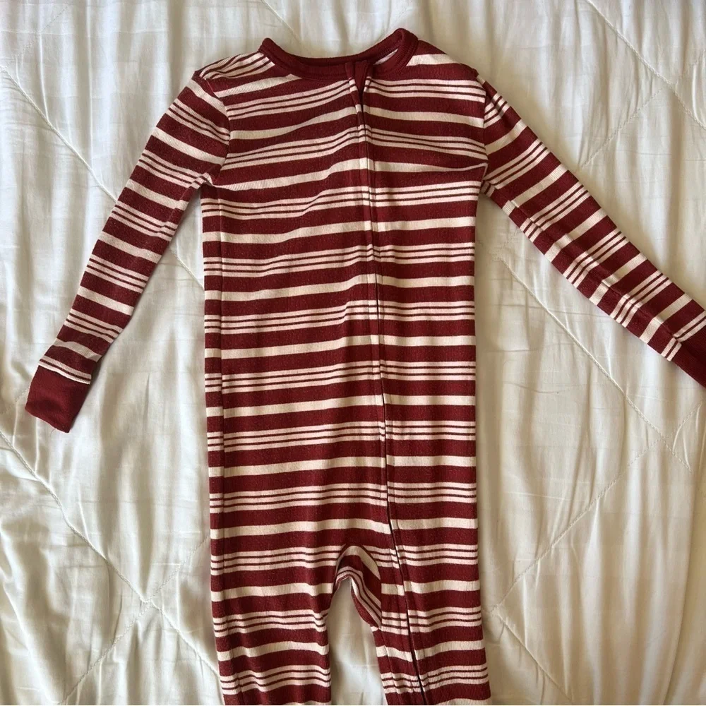 Set of Two Little Co by Lauren Conrad Holiday Zip Up Footie Pajama Size 18 Month